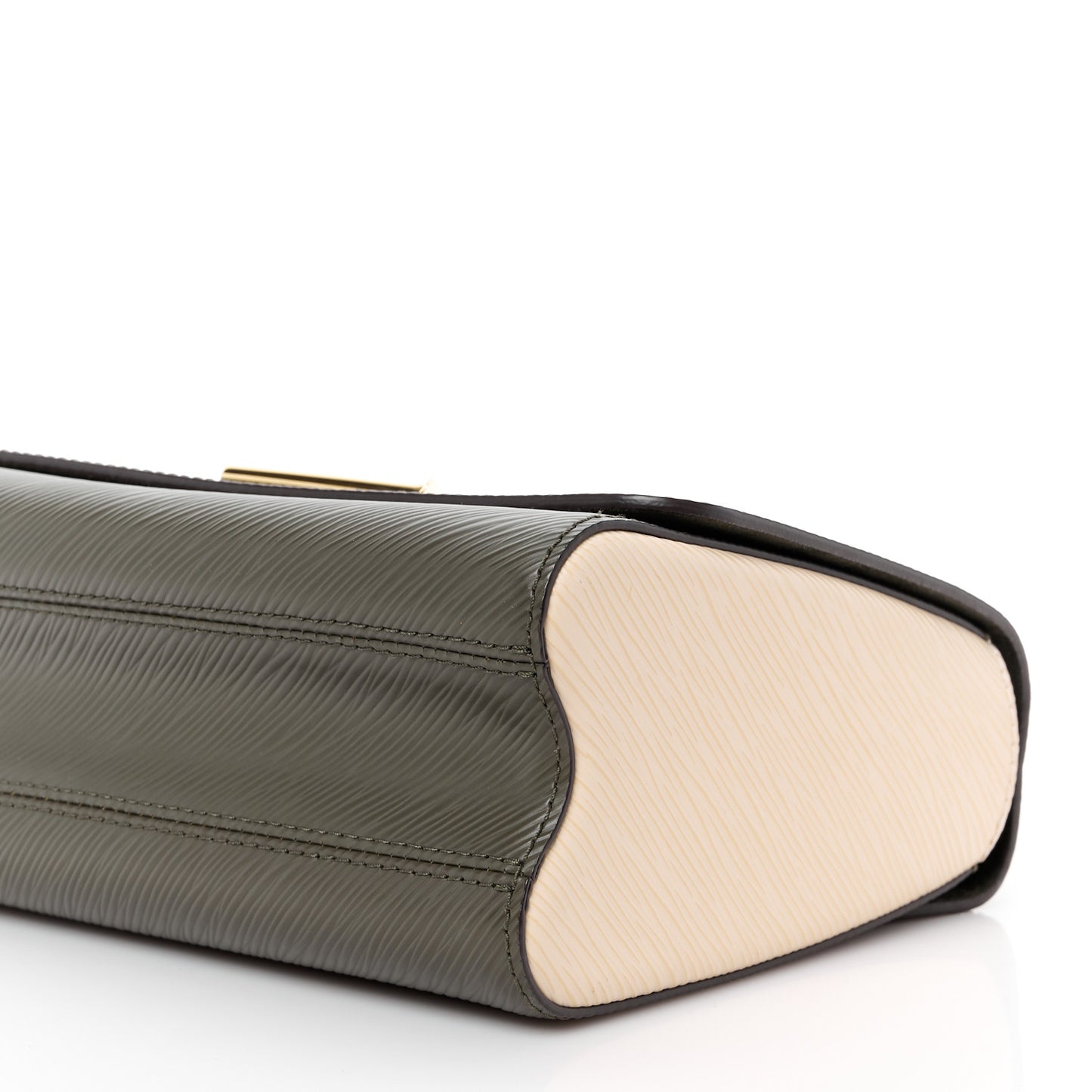 Epi Twist Shoulder Bag MM Kaki Creme