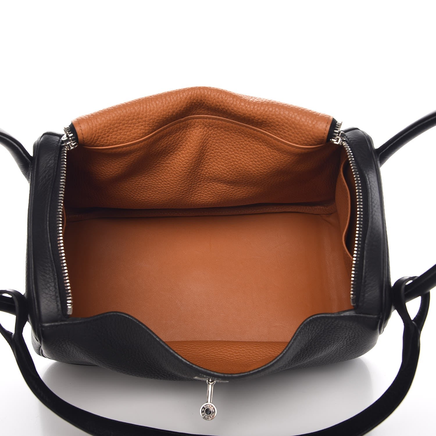Hermes Taurillon Clemence Verso Lindy 30 Black Toffee 5 of 8