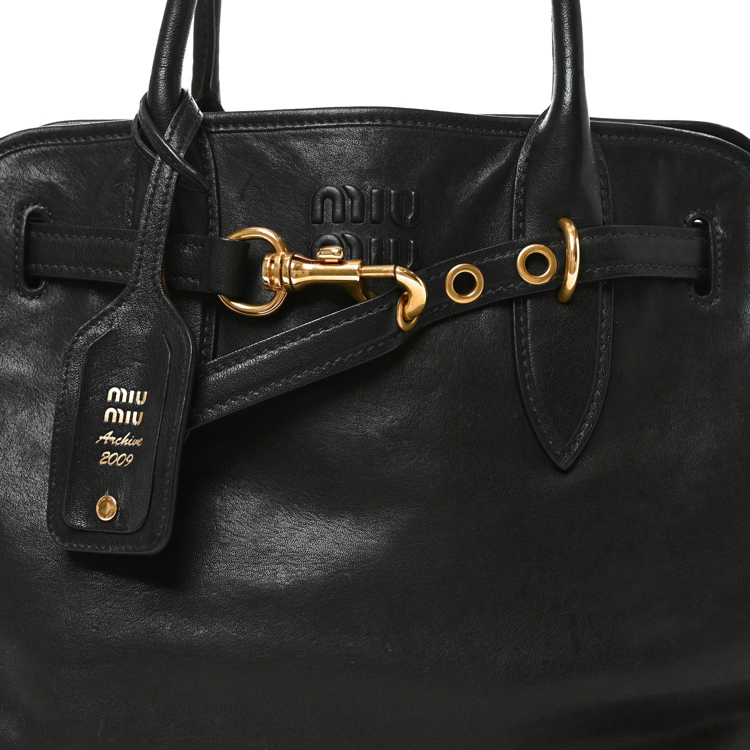 Miu Miu Nappa Medium Aventure Bag Black 8 of 10