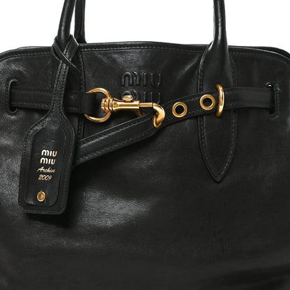 Miu Miu Nappa Medium Aventure Bag Black 8 of 10