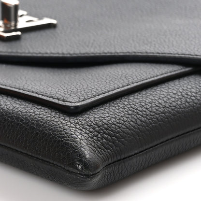 Louis Vuitton LOUIS VUITTON Soft Calfskin My Lockme Chain Pochette Black 9 of 10
