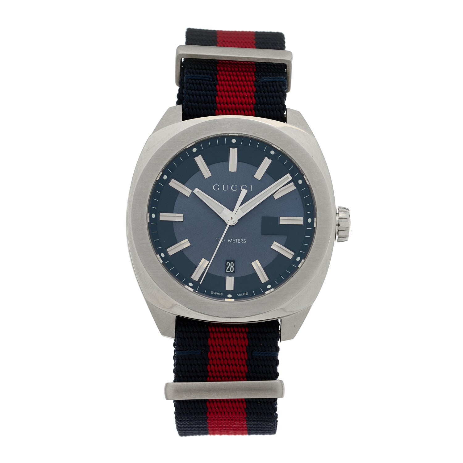 Gucci Stainless Steel Nylon 41mm GG2570 Quartz Watch Blue 1 of 4