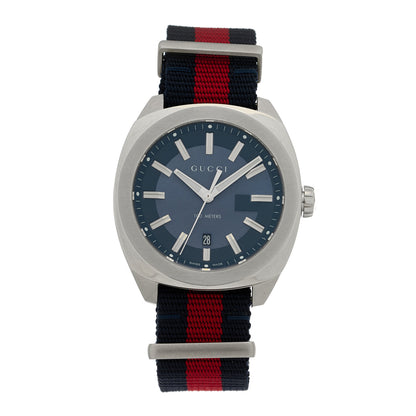 Gucci Stainless Steel Nylon 41mm GG2570 Quartz Watch Blue 1 of 4