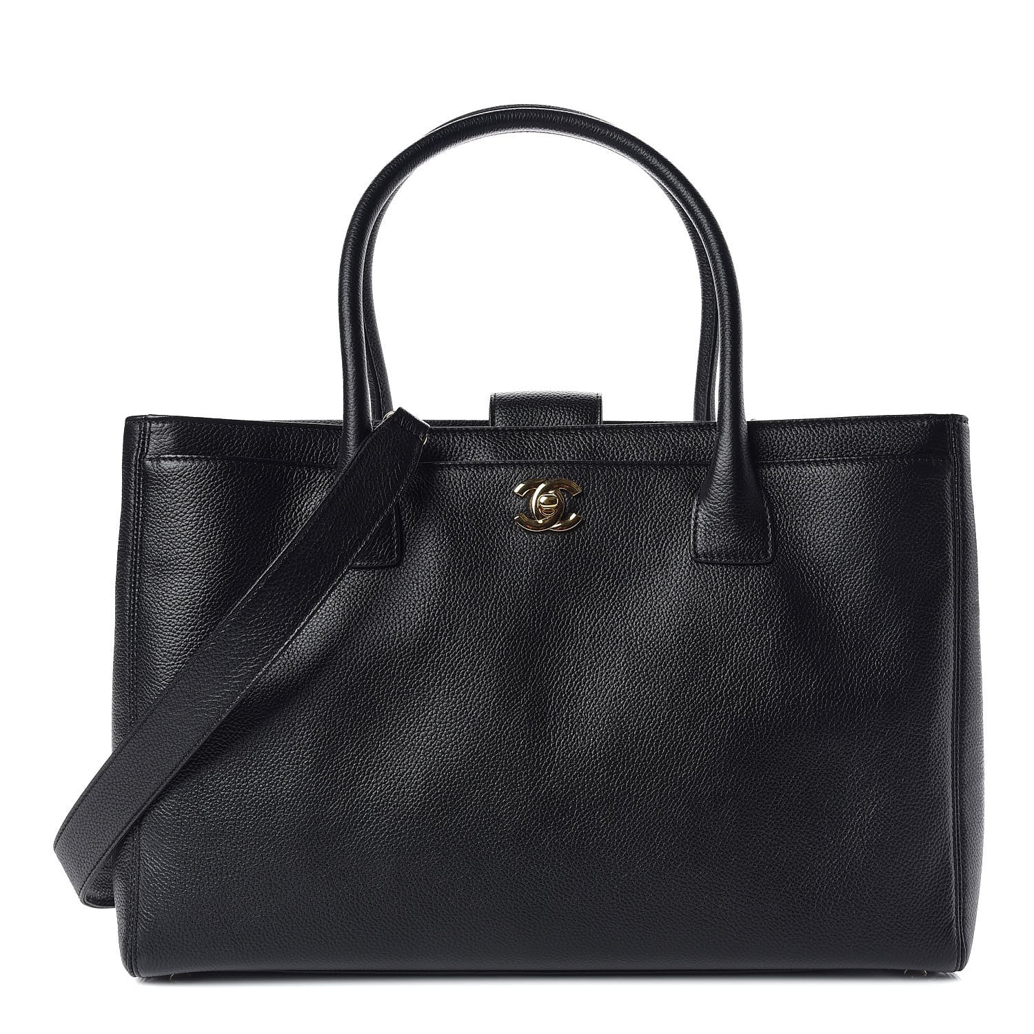 Chanel Calfskin Cerf Shopper Tote Black 1 of 10