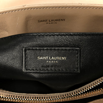 Saint Laurent Calfskin Y Quilted Monogram Small Loulou Chain Satchel Dark Beige 7 of 12