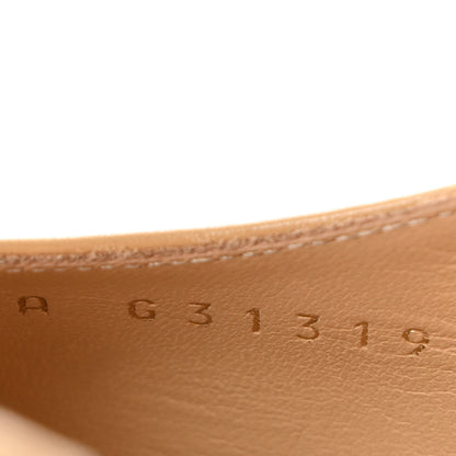 Chanel Goatskin Grosgrain Cap Toe CC Slingback Sandals 38.5 Beige Black 9 of 10