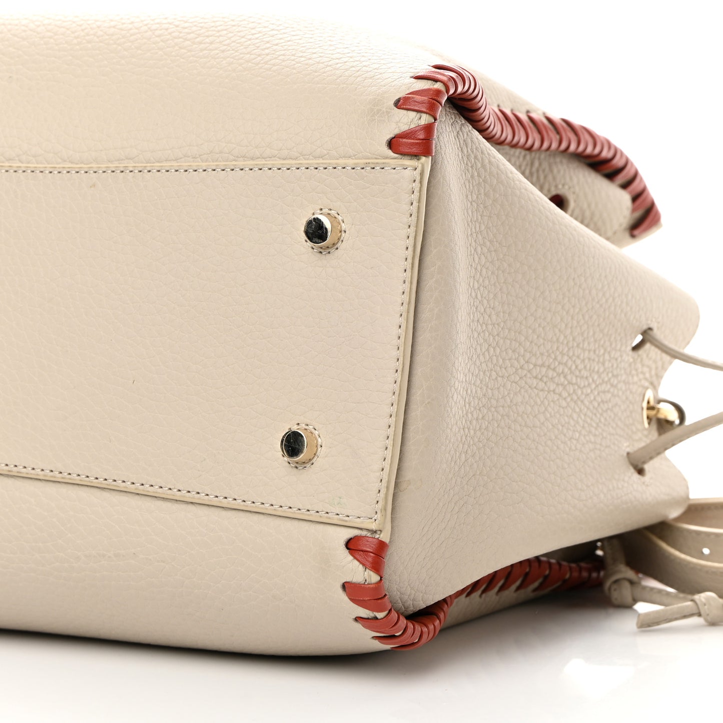 Heavy Grain Braided Edge Iris Tote Chalk