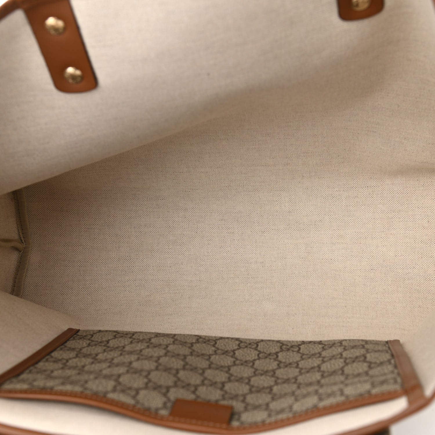 Gucci GG Plus Monogram Medium Signature Web Loop Tote Brown 5 of 10