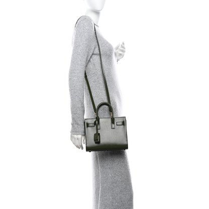 Saint Laurent Calfskin Nano Supple Sac De Jour Green 2 of 10