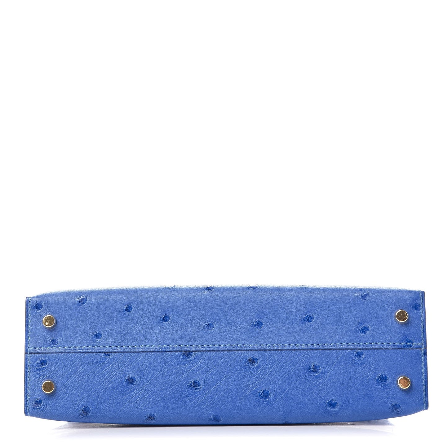 Ostrich Mini Kelly Sellier 20 Blueet
