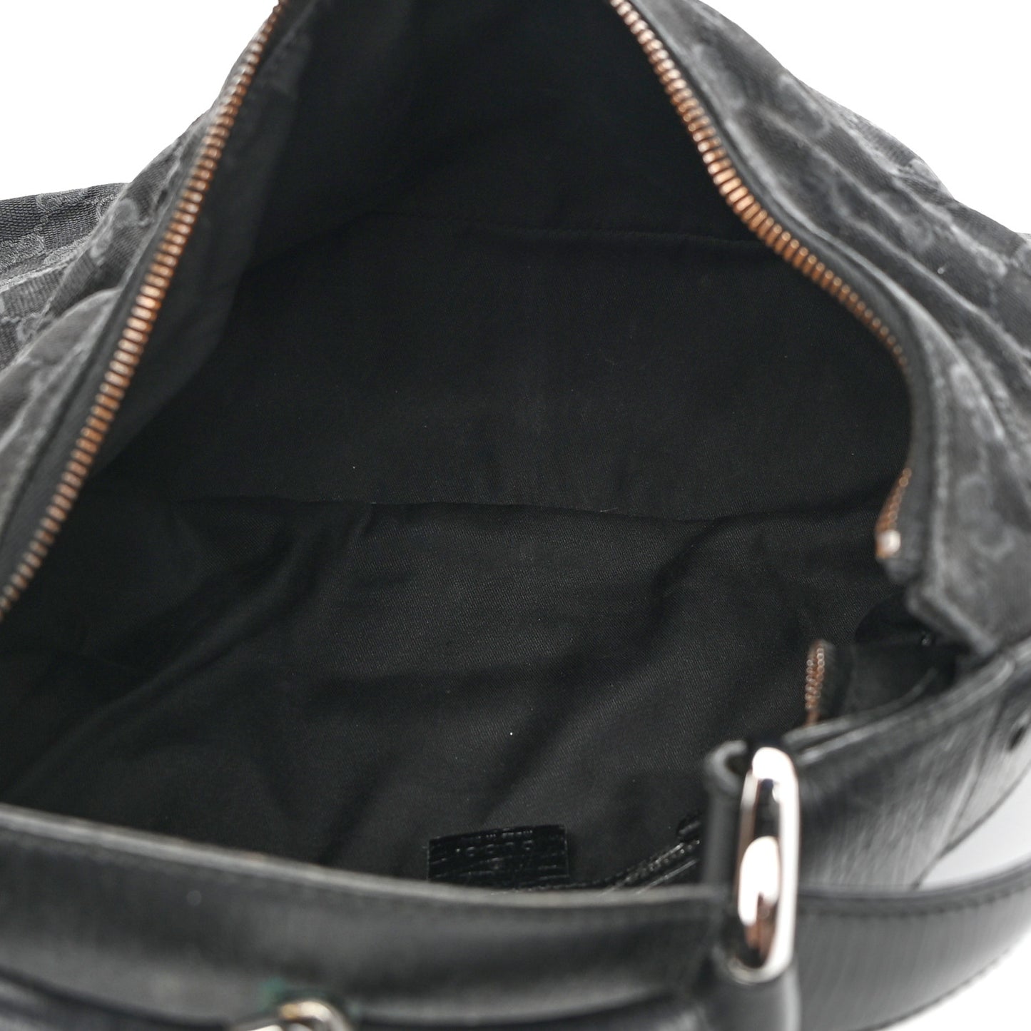 Monogram Medium Horsebit Chain Hobo Black