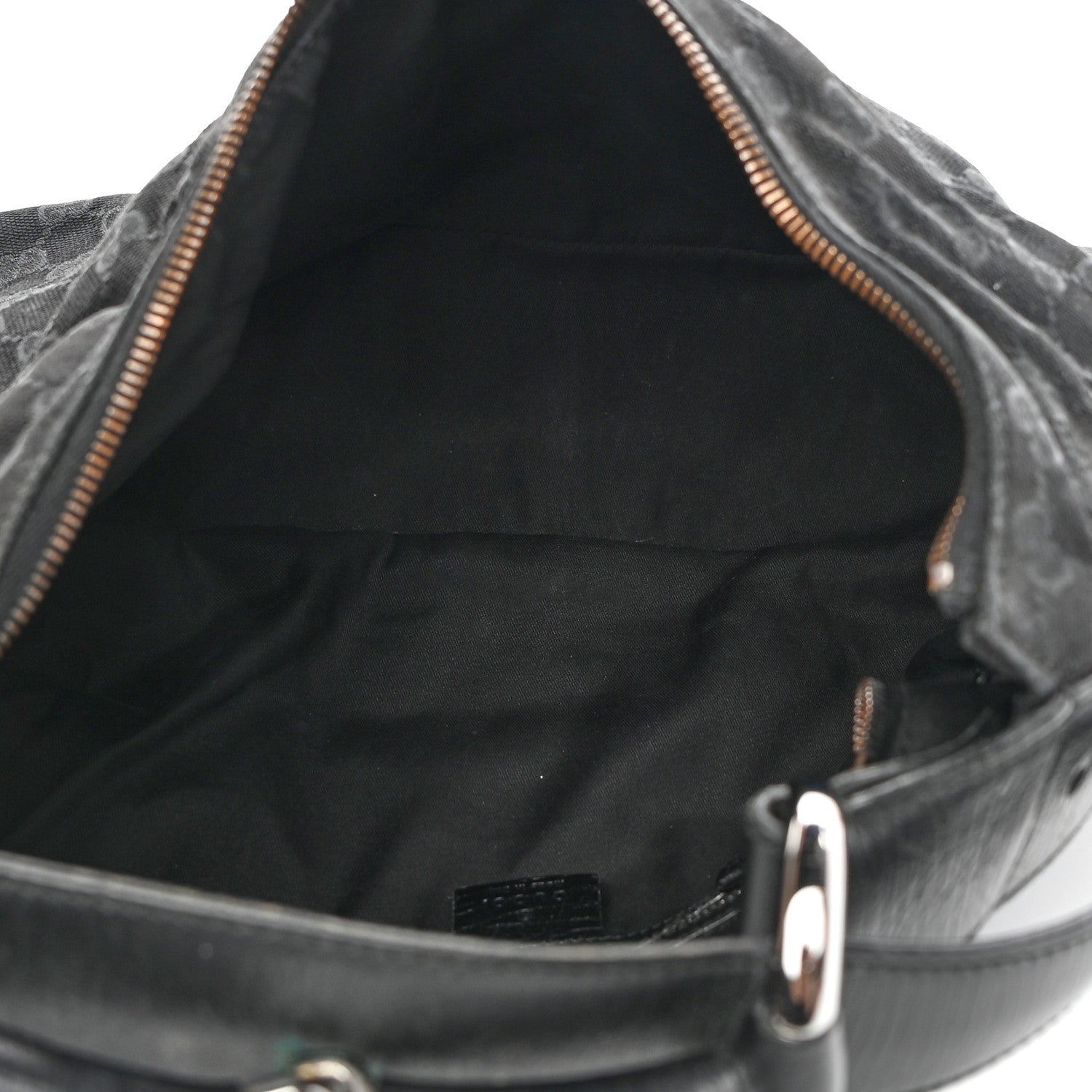 Gucci Monogram Medium Horsebit Chain Hobo Black 5 of 15