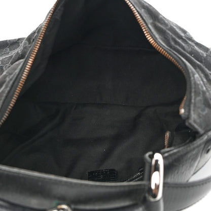 Gucci Monogram Medium Horsebit Chain Hobo Black 5 of 15