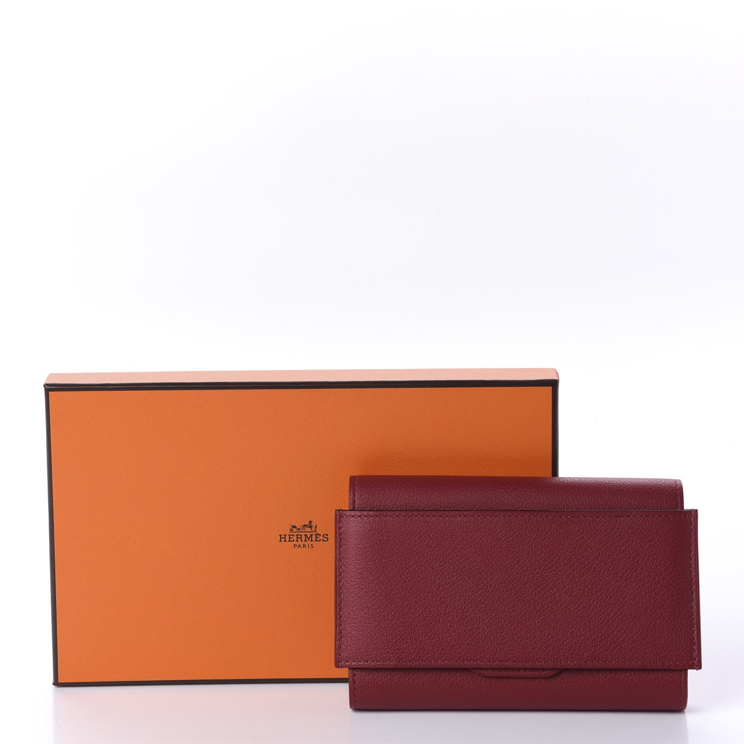 Hermes Evercolor Short Passant Wallet Rouge Grenat 11 of 11