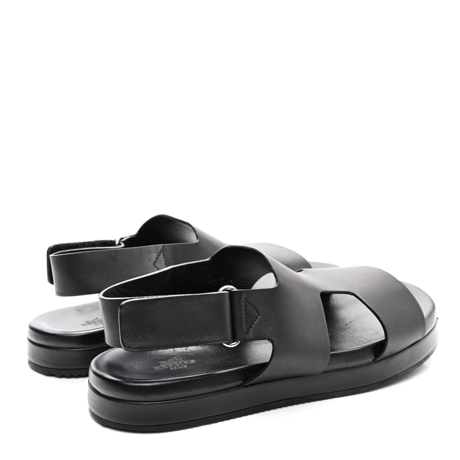 Hermes Calfskin Mens Takara Sandals 43 Black 4 of 15
