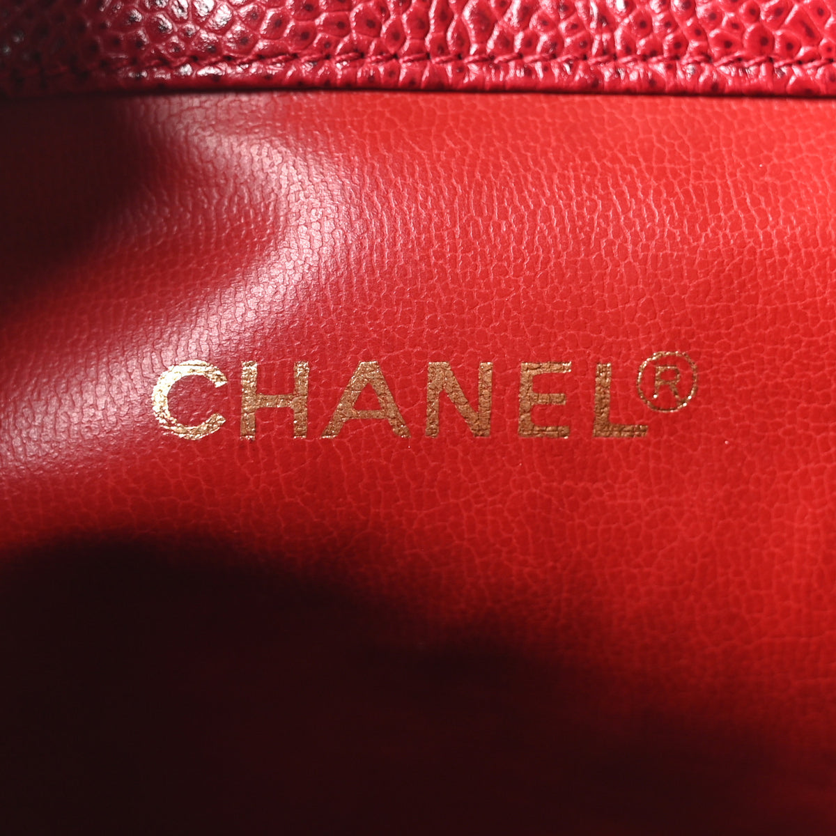 Chanel Caviar CC Drawstring Shoulder Bag Red 7 of 11