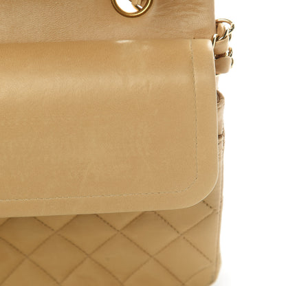 Chanel Lambskin Quilted Medium Double Flap Beige 18 of 18