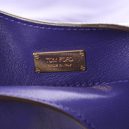 Tom Ford Ramskin Large Alix Padlock Zip Shoulder Bag Violet 8 of 13