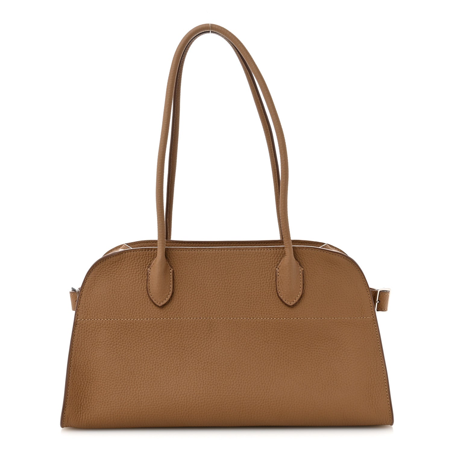 The Row Matte Grained Calfskin Margaux Shoulder 12 Sandpit 1 of 11