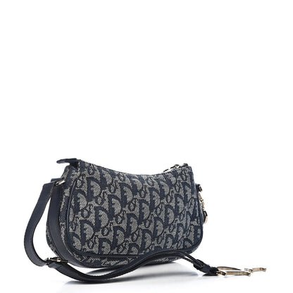 Christian Dior Monogram Shoulder Bag Pochette Navy 2 of 9