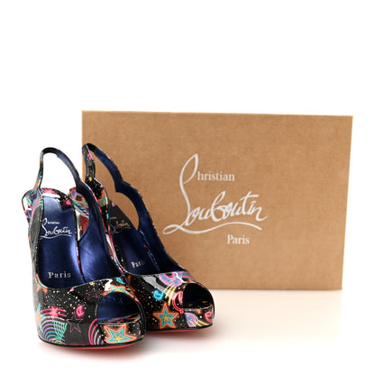 Christian Louboutin Patent Starlight Hot Chick Slingback Alta 120 Pumps 37.5 Multicolor 8 of 8