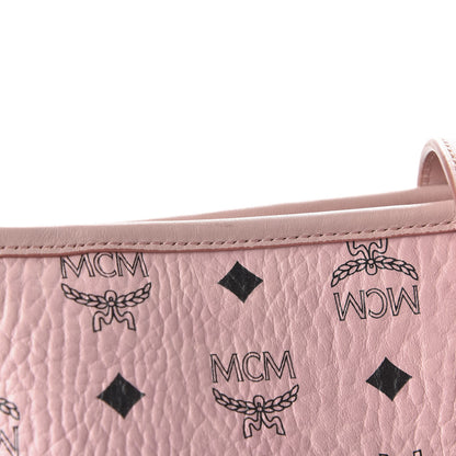 MCM Visetos Medium Anya Shopper Tote Light Pink 10 of 11