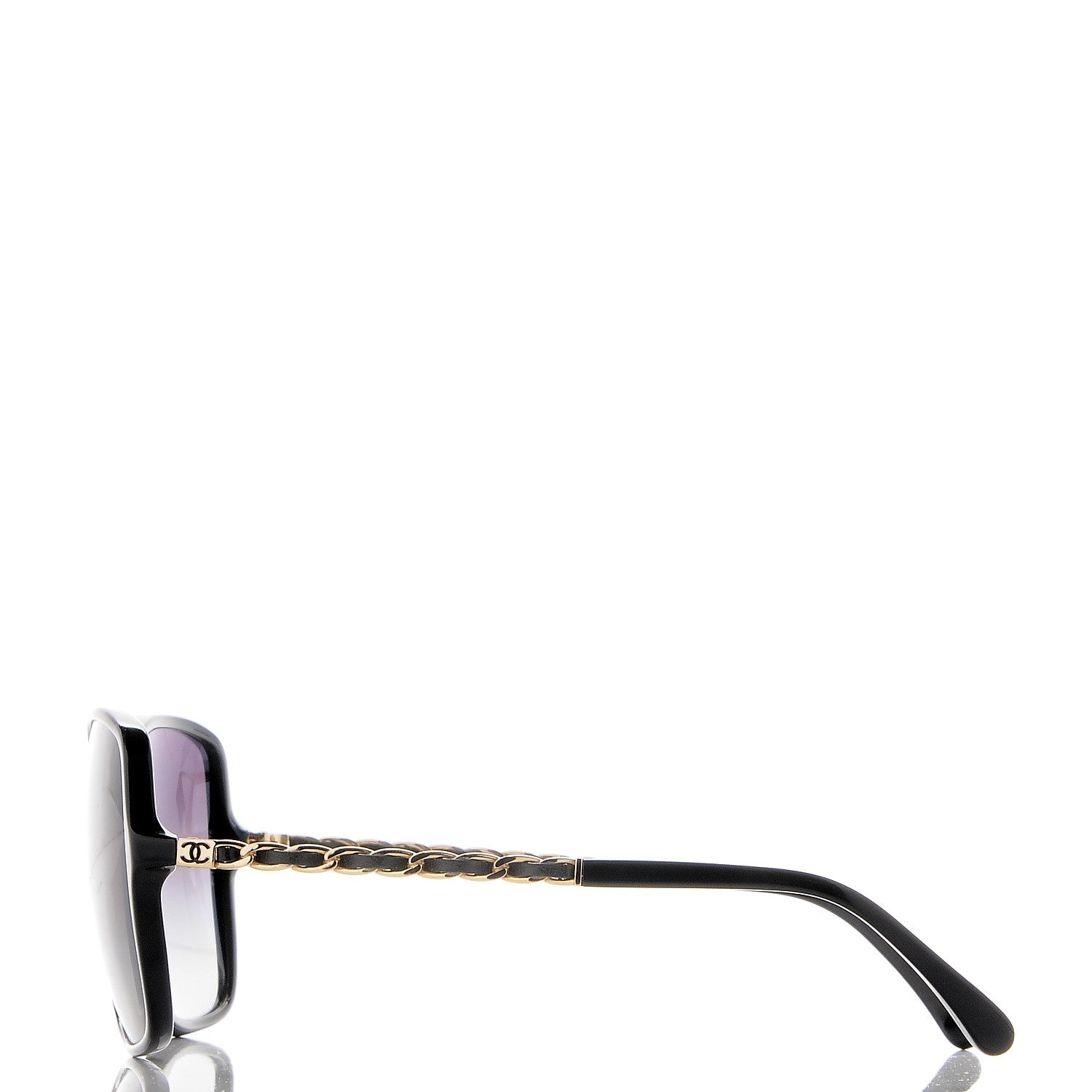 Chanel Lambskin Square Chain Sunglasses 5210-Q Black 3 of 9