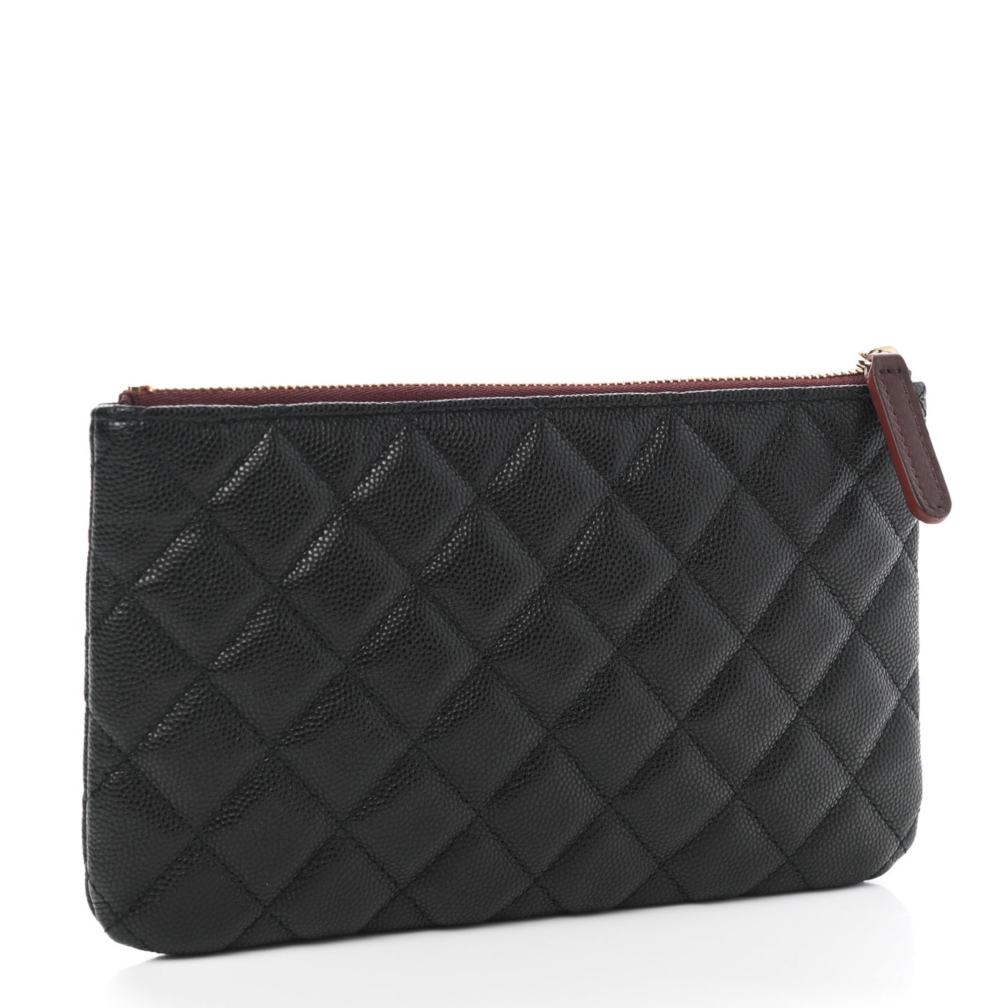 Caviar Quilted Cosmetic Case Black
