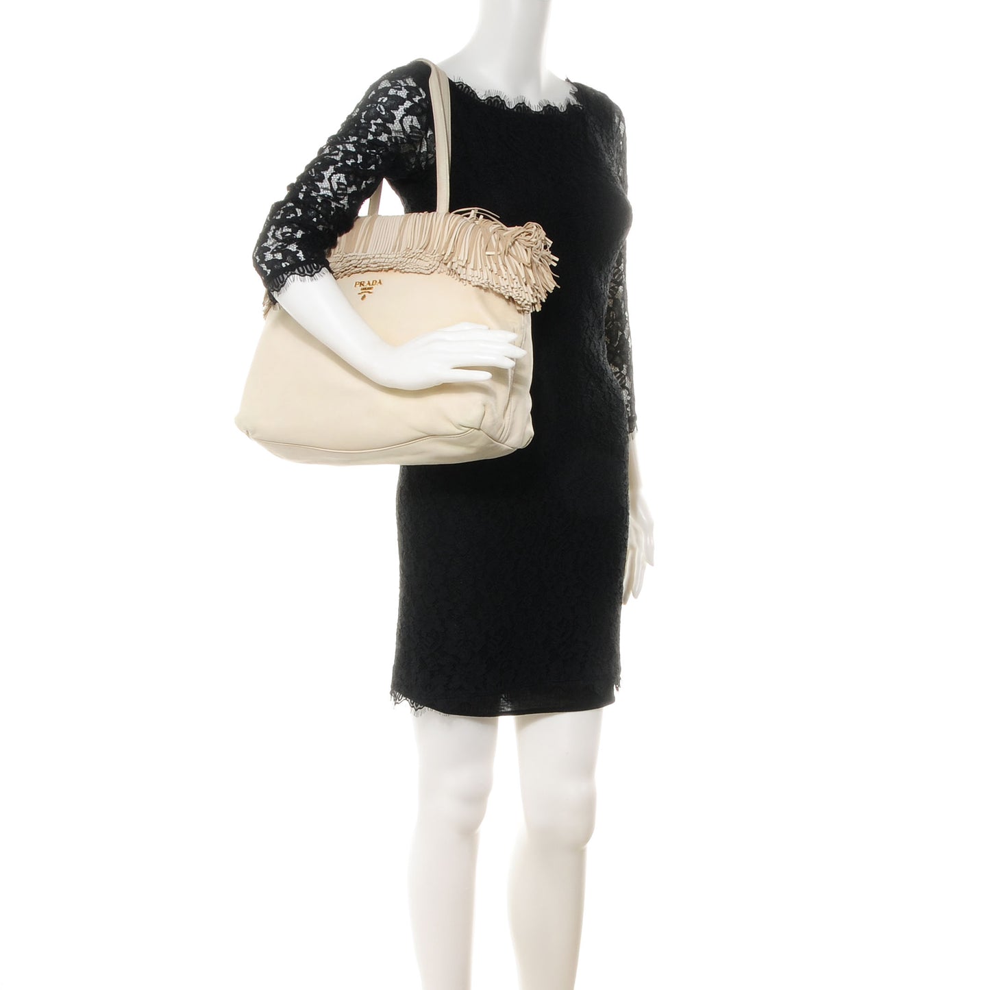 Nappa Leather Frills Tote Cera