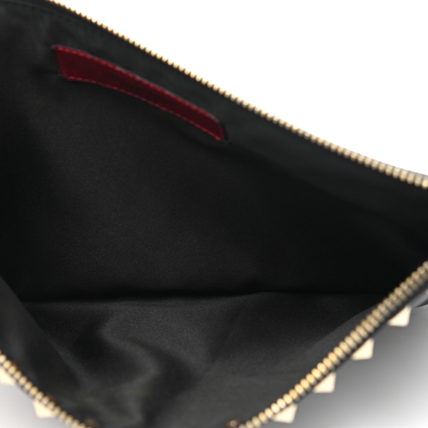 Valentino Garavani Vitello Large Rockstud Zip Pouch Black 5 of 7