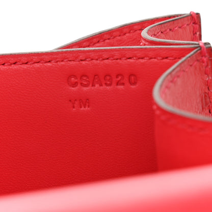 Hermes Ostrich Constance 24 Rouge Vif 7 of 9
