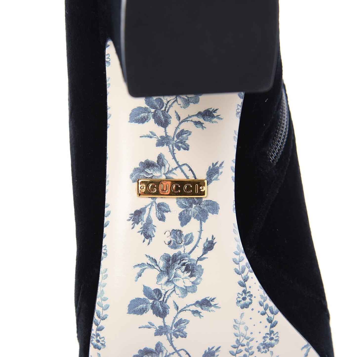 Softy Velvet Malaga Kid GG Victoire 55mm Ankle Boots 36 Black
