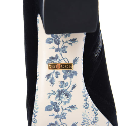 Gucci Softy Velvet Malaga Kid GG Victoire 55mm Ankle Boots 36 Black 8 of 8