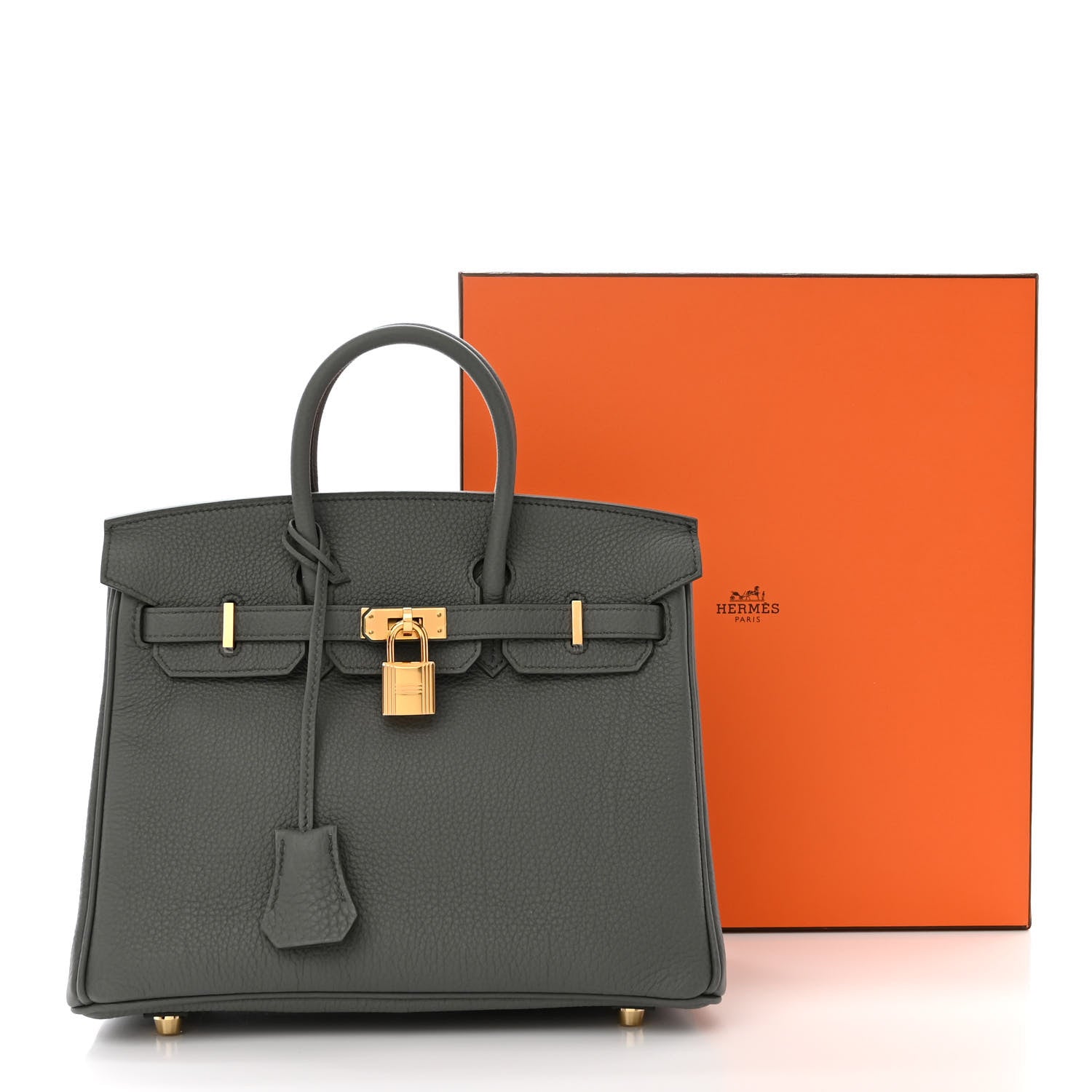 Hermes Togo Birkin 25 Vert Amande 11 of 11