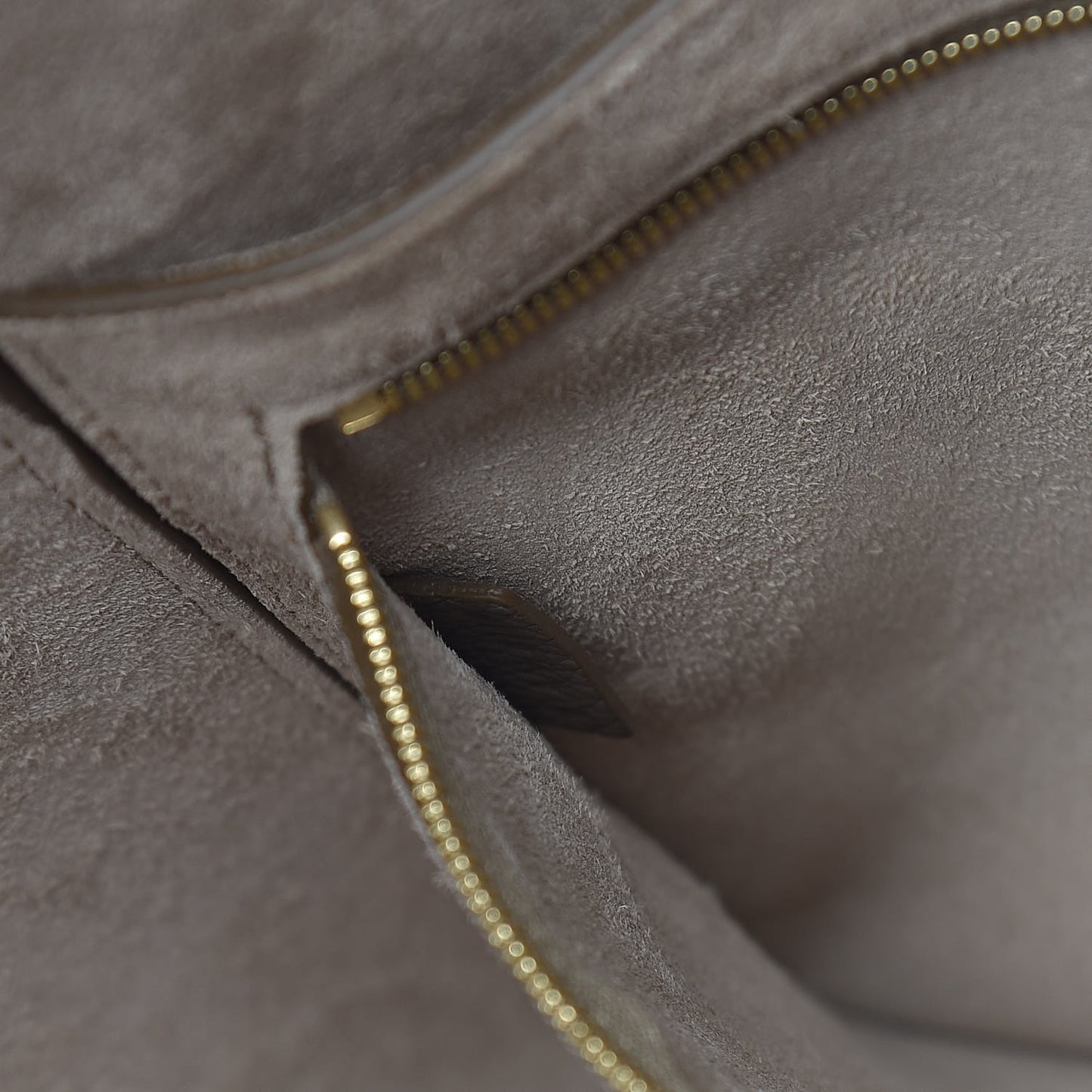 Soft Grained Calfskin Sangle Bucket Bag Taupe