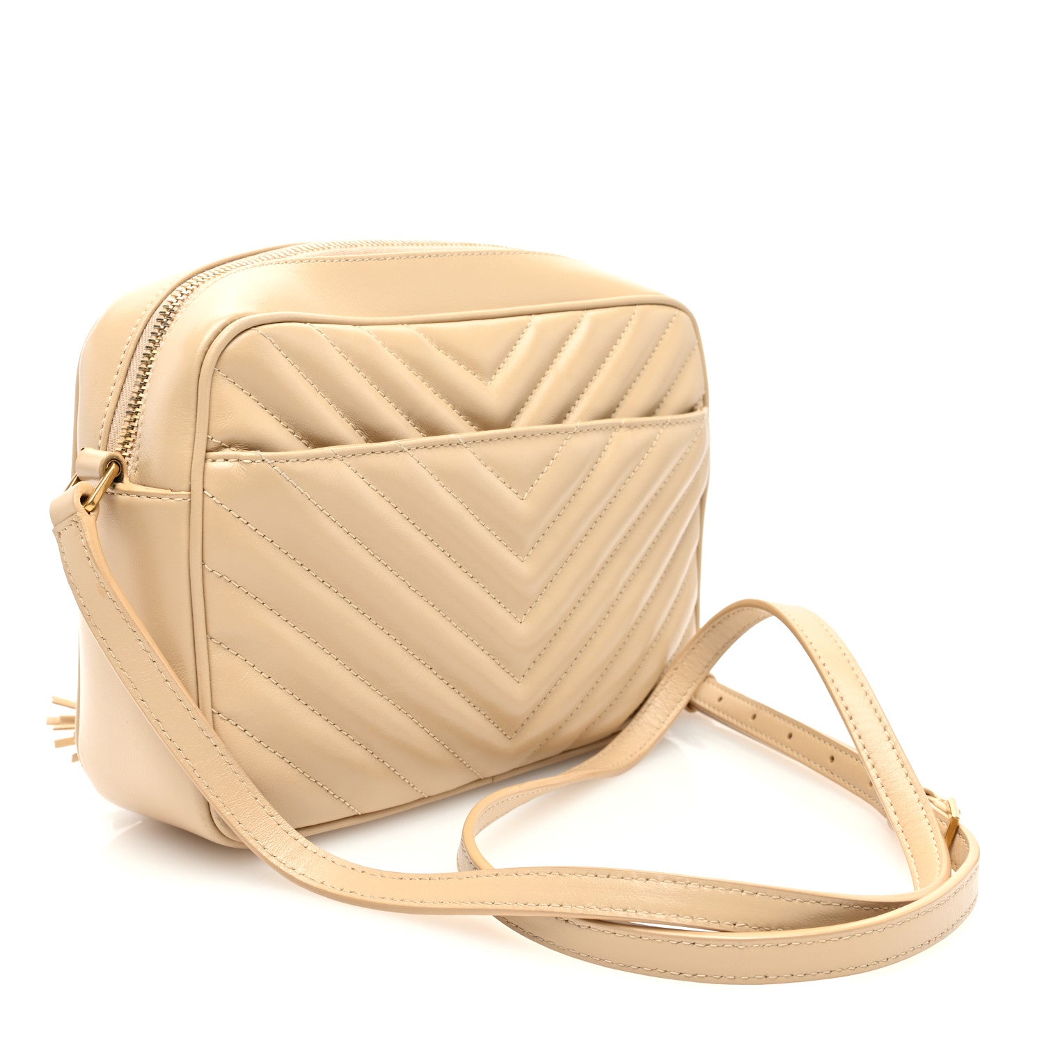 Saint Laurent Calfskin Matelasse Monogram Lou Camera Bag Avorio 3 of 9