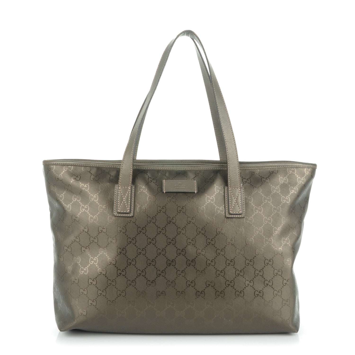 Gucci Imprime Monogram Medium Zippered Shopping Tote Pewter 1 of 12