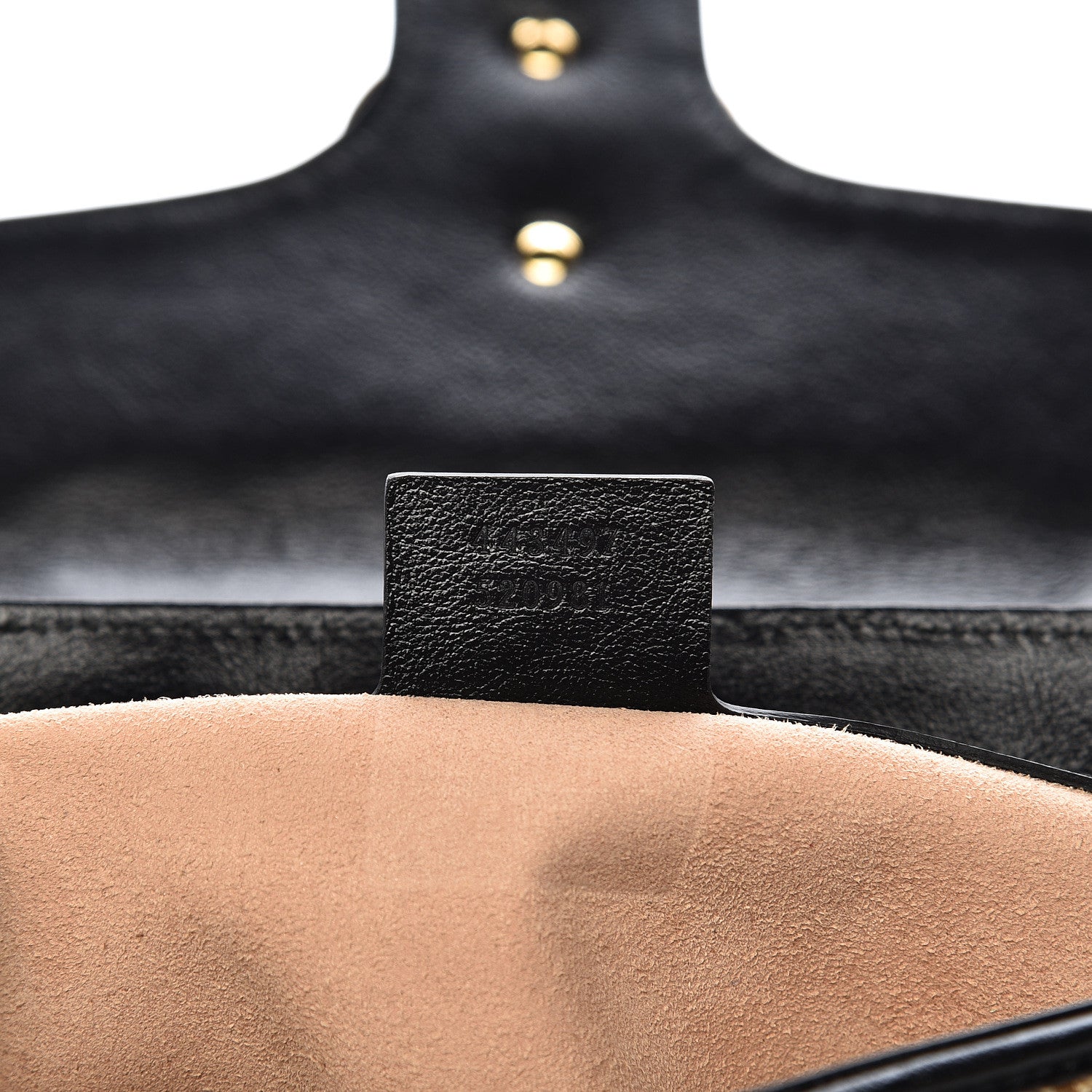 Gucci Monogram Matelasse Diagonal Small GG Marmont Shoulder Bag Beige Black 7 of 14