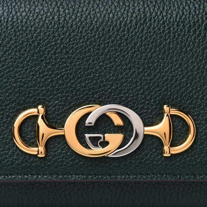 Gucci Grainy Calfskin Zumi Continental Wallet Vintage Green 9 of 10
