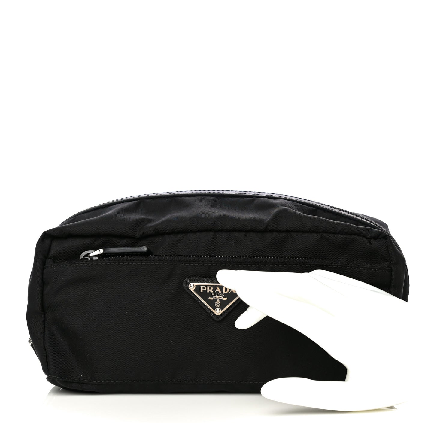 Nylon Saffiano Toiletry Case Nero Black