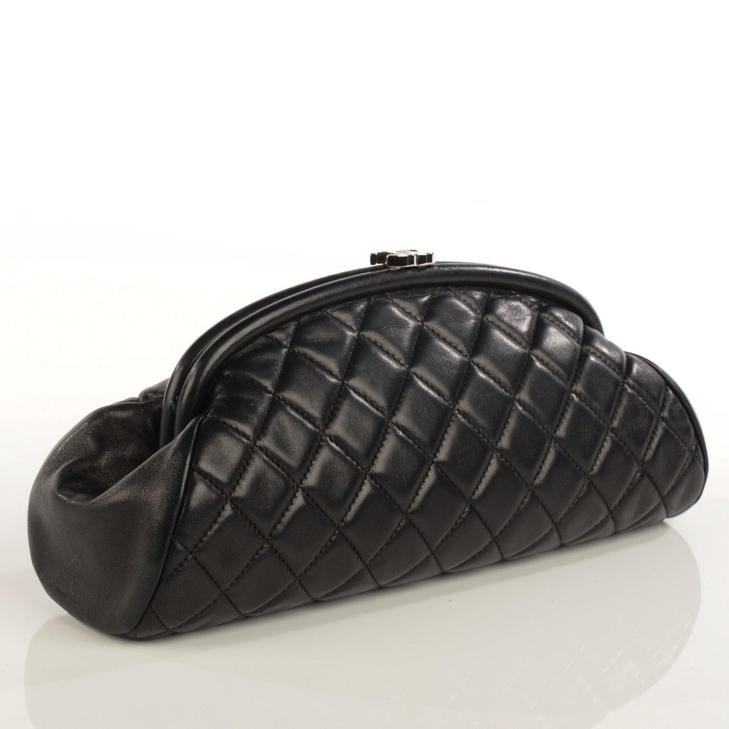 Lambskin Quilted Timeless Clutch Black