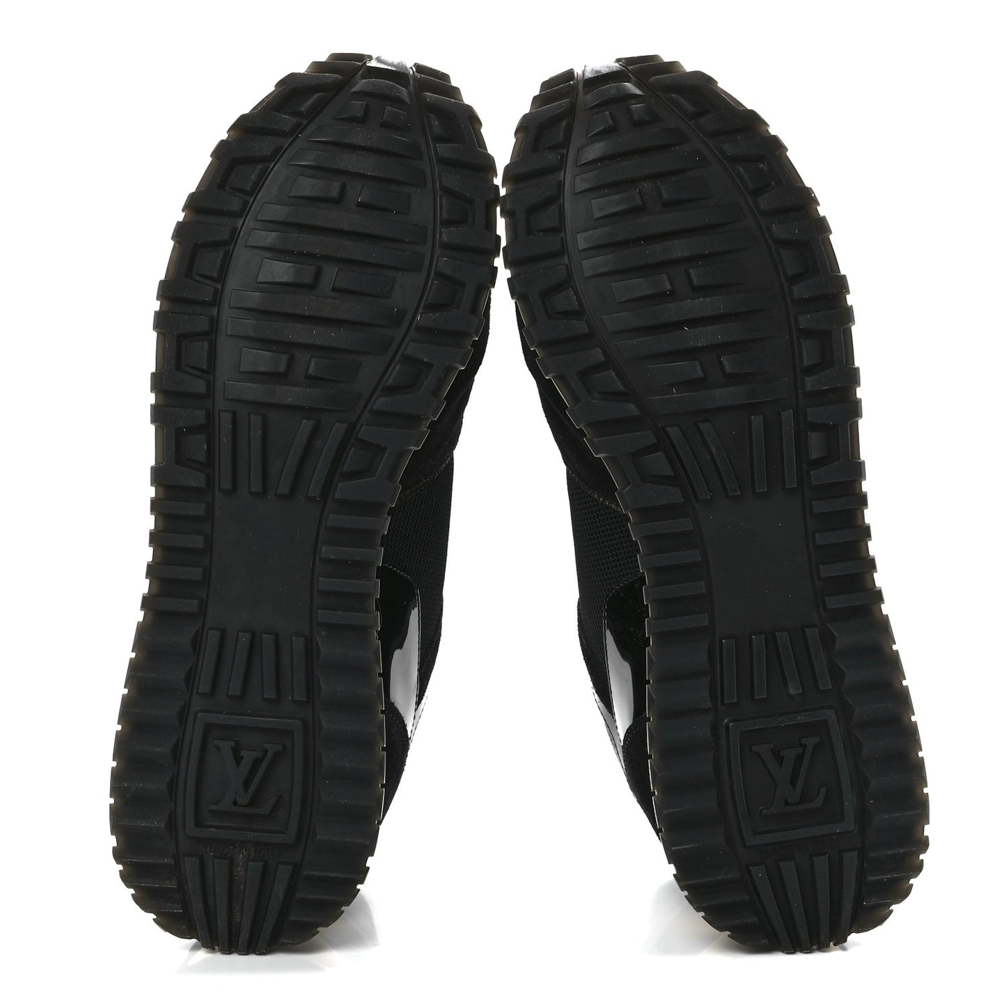 Suede Monogram Run Away Sneakers 40 Black