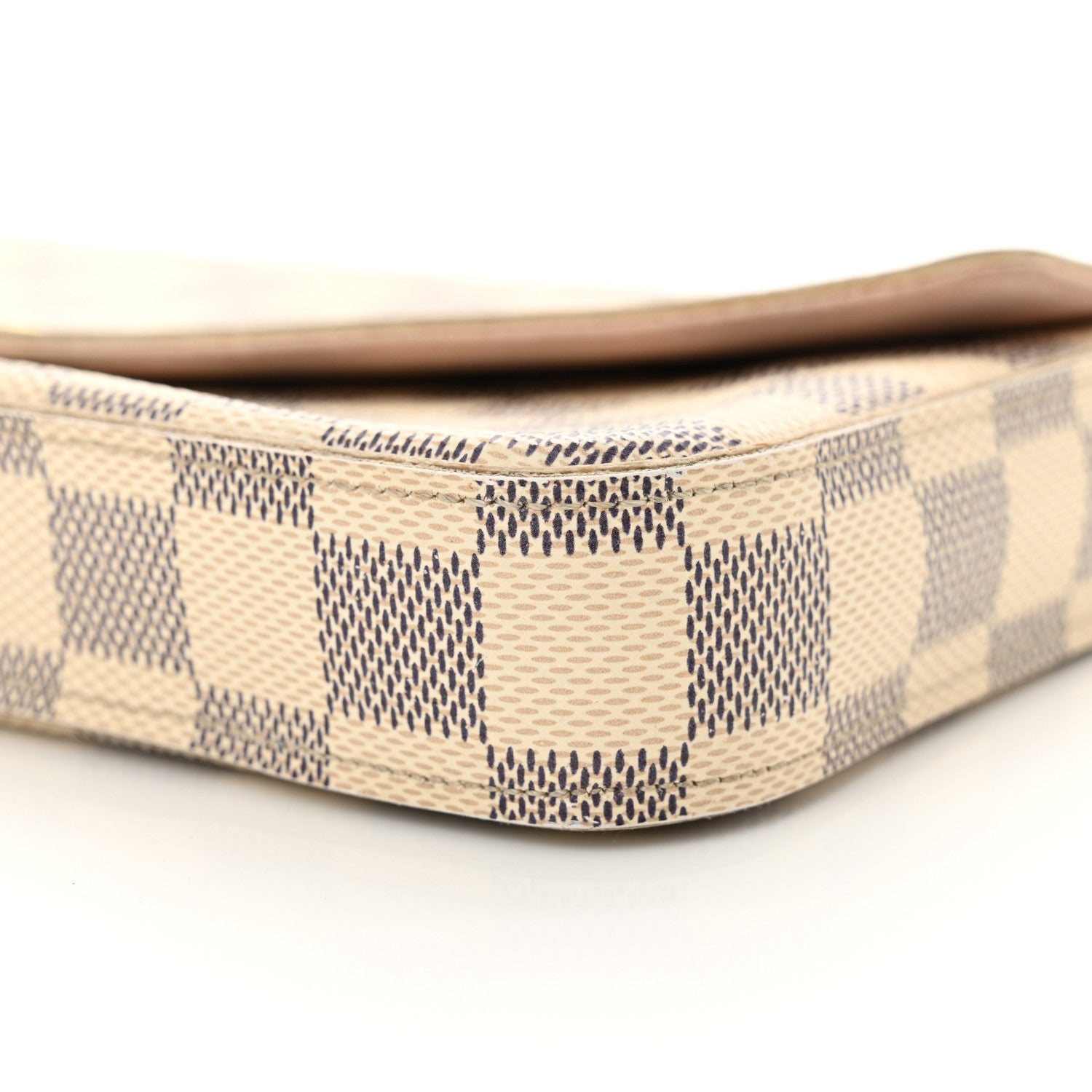 Louis Vuitton Damier Azur Pochette Felicie Chain Wallet Rose Ballerine 10 of 15