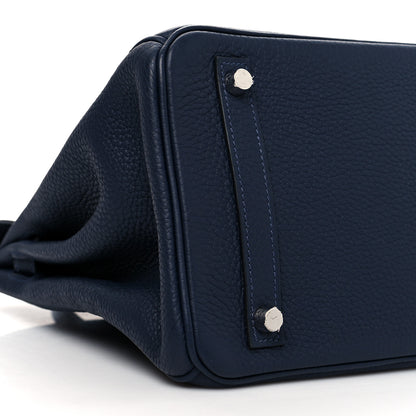Hermes Togo Verso Birkin 30 Bleu Nuit Rose Pourpre 9 of 11