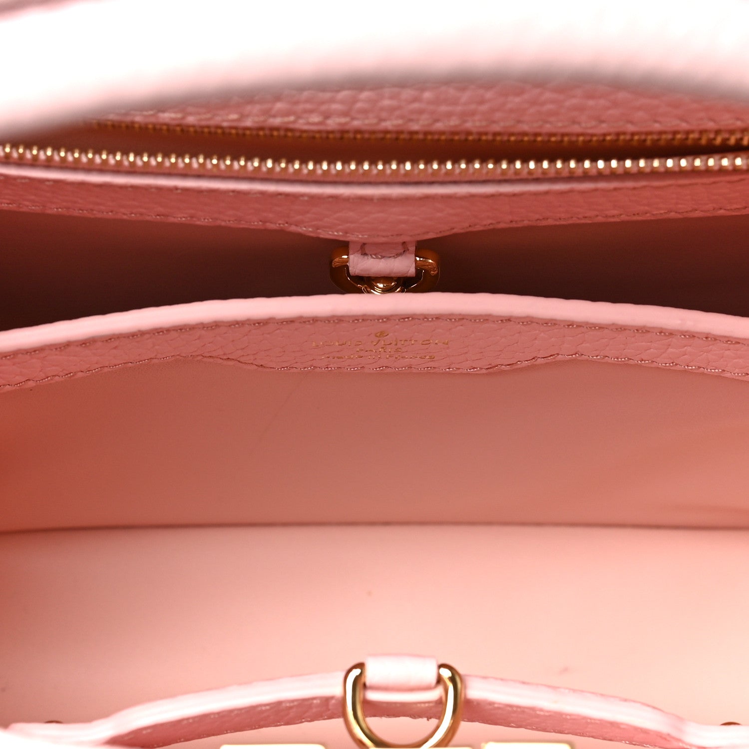 Louis Vuitton Taurillon Monogram Flower Capucines BB Pink Creme 5 of 8