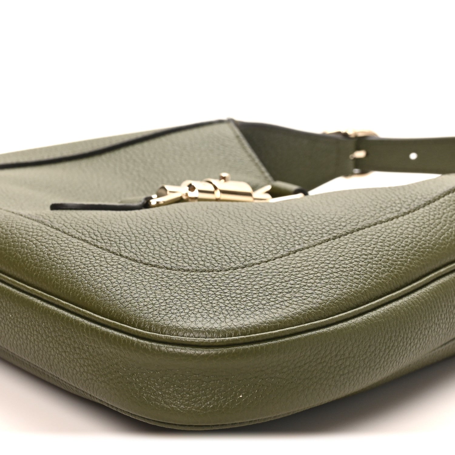 Gucci Grand Prix Calfskin Web Medium Jackie 1961 Hobo Dark Green 9 of 9
