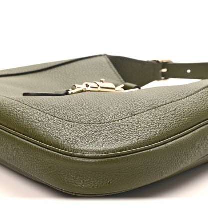 Gucci Grand Prix Calfskin Web Medium Jackie 1961 Hobo Dark Green 9 of 9