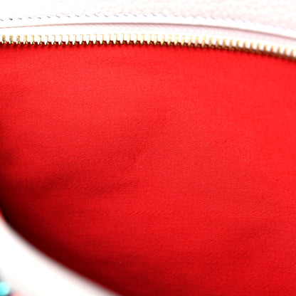Christian Louboutin Calfskin Empire Spikes Loubiposh Clutch White Multi 7 of 14