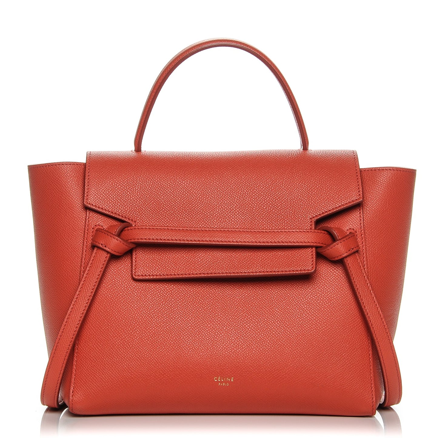 Baby Grained Calfskin Micro Belt Bag Poppy