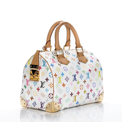 Louis Vuitton Monogram Multicolor Speedy 30 White 3 of 6